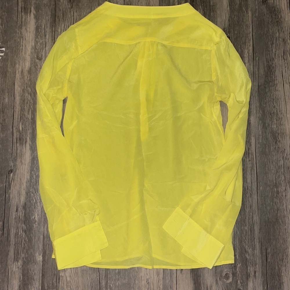 Banana Republic 100% silk neon yellow blouse - XS - Picture 8 of 8